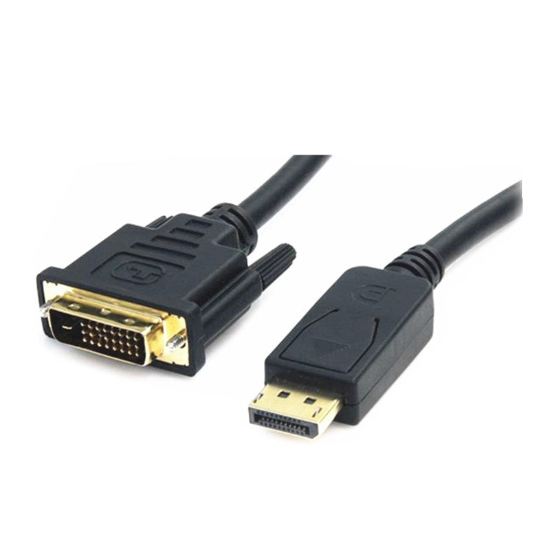 1.8M Display Port DP To DVI-D 24+1 Pin Male Gold Connection Cable for HP Dell Asus Lenovo PC laptop