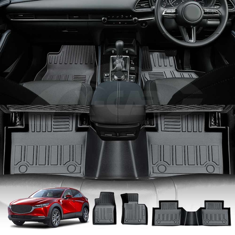 Buy 3D All-Weather TPE Floor Mats for Mazda CX-30 CX30 2019-2024 Heavy ...