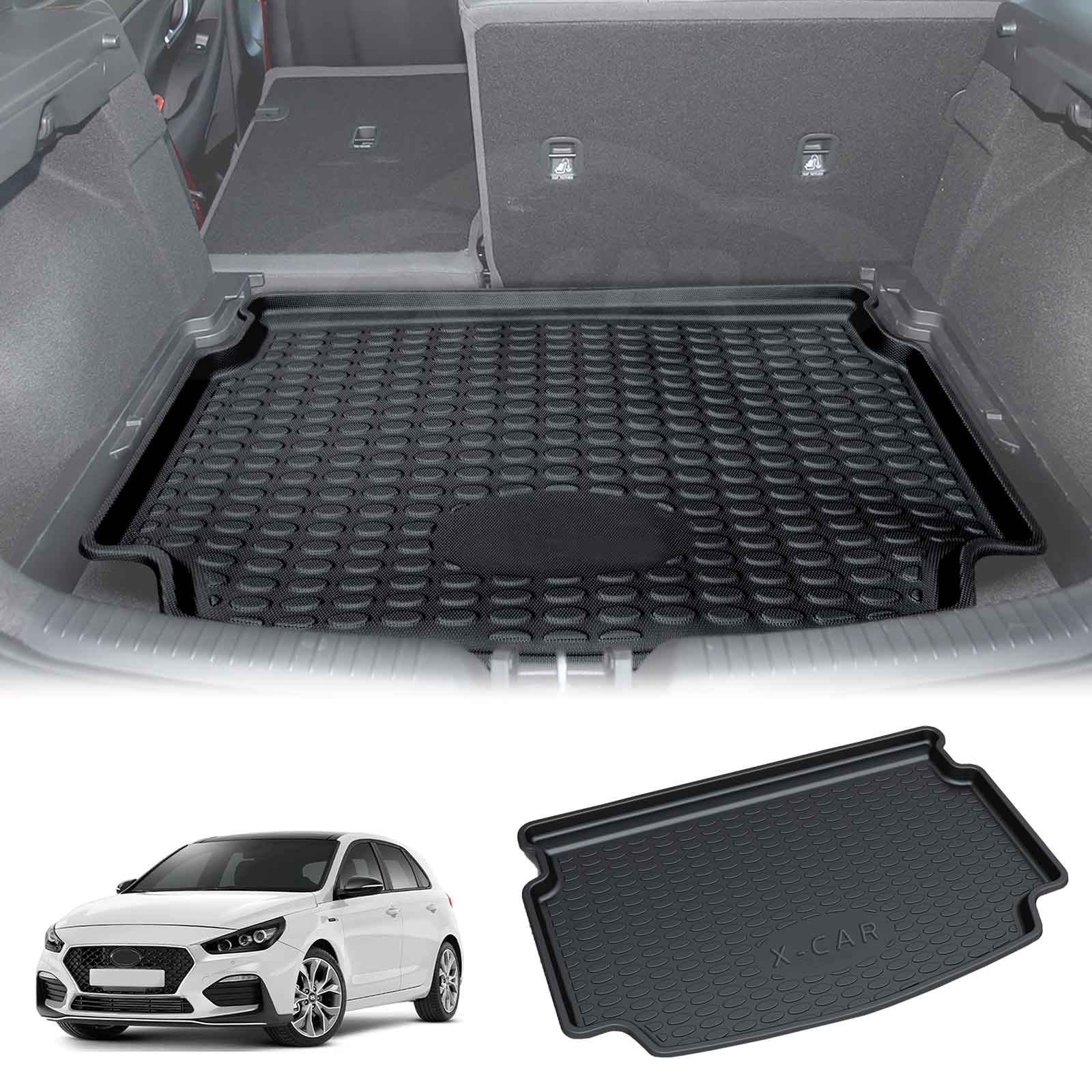 Boot Liner for Hyundai i30 Hatchback 2018-2021 Heavy Duty Cargo Trunk Cover Mat Luggage Tray