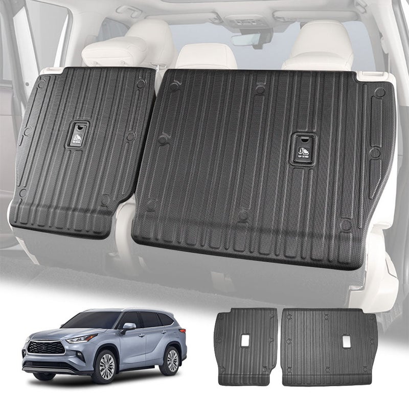 Gorla Gear Black Heavy Duty Kick Mats Back Seat Protector 2 Pack Car S