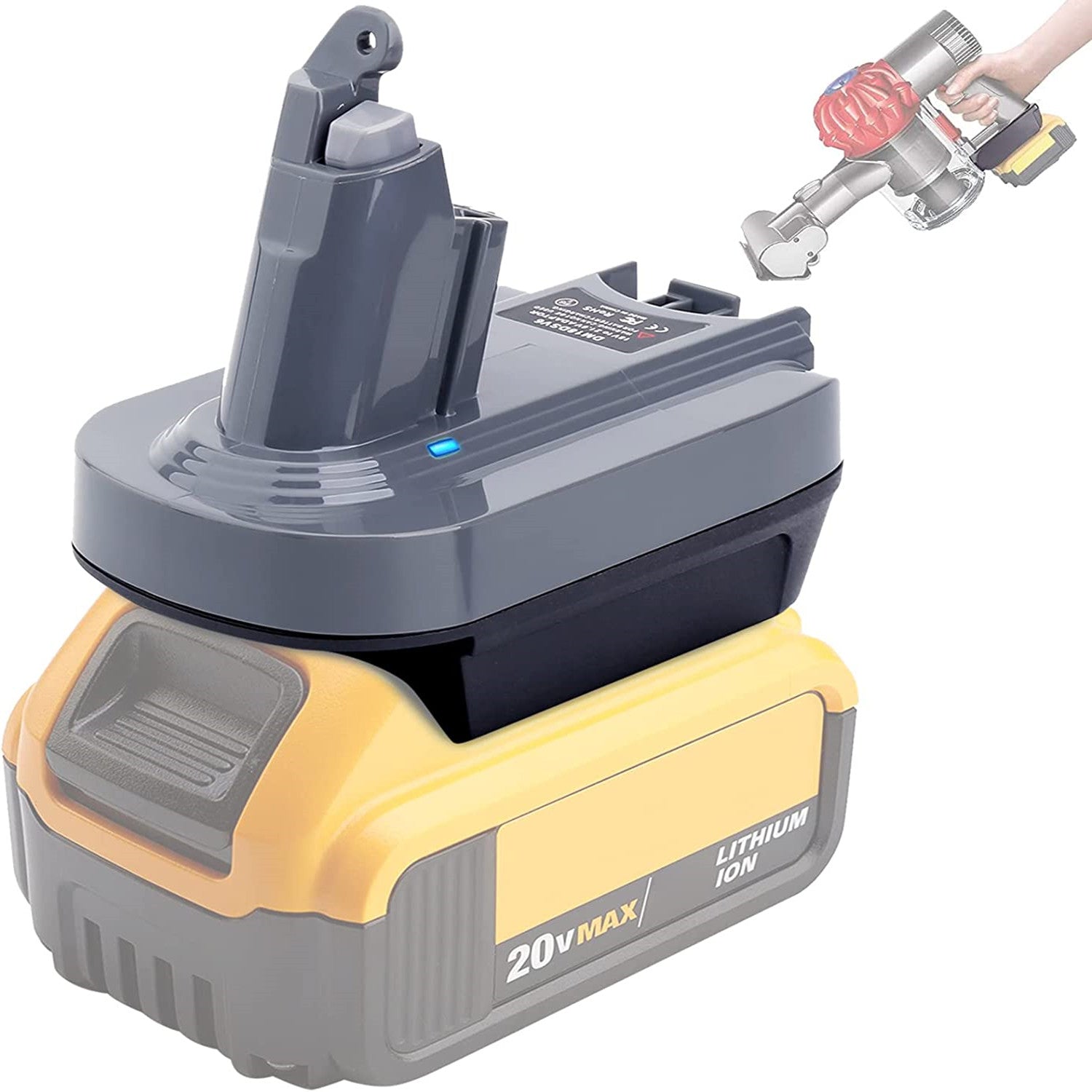 Battery Adapter Convert for Dewalt Milwaukee 18V 20V to Dyson V6 Series Vacuum