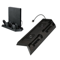 PlayStation 4 PS4 Stand Dock Controller Charger with Cooling Fan USB Hub