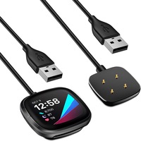 Replacement USB Charger Charging Cable Dock Cradle For Fitbit Versa 4/Versa 3/Sense Smartwatch