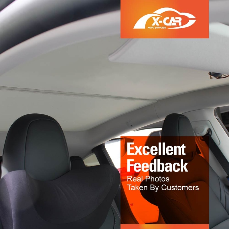 Buy Tesla Model Y 2in1 Glass Roof Sun Shades UV protection Sunroof Mesh