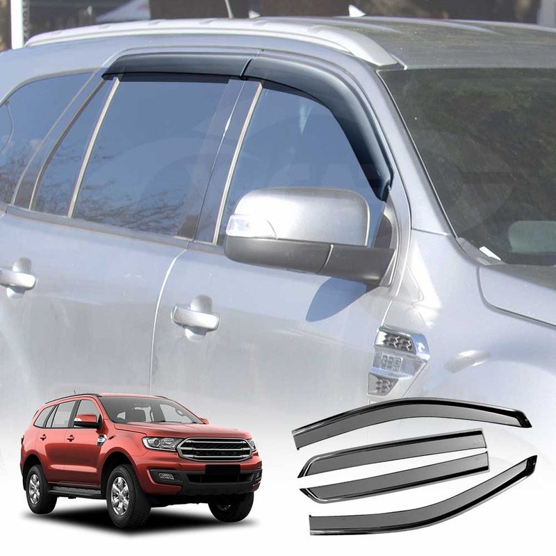 Buy Weathershields for Ford Everest 2015-2022 Car Weather Shields Wind Deflectors  Window Sun Visor 4-Piece Set - MyDeal