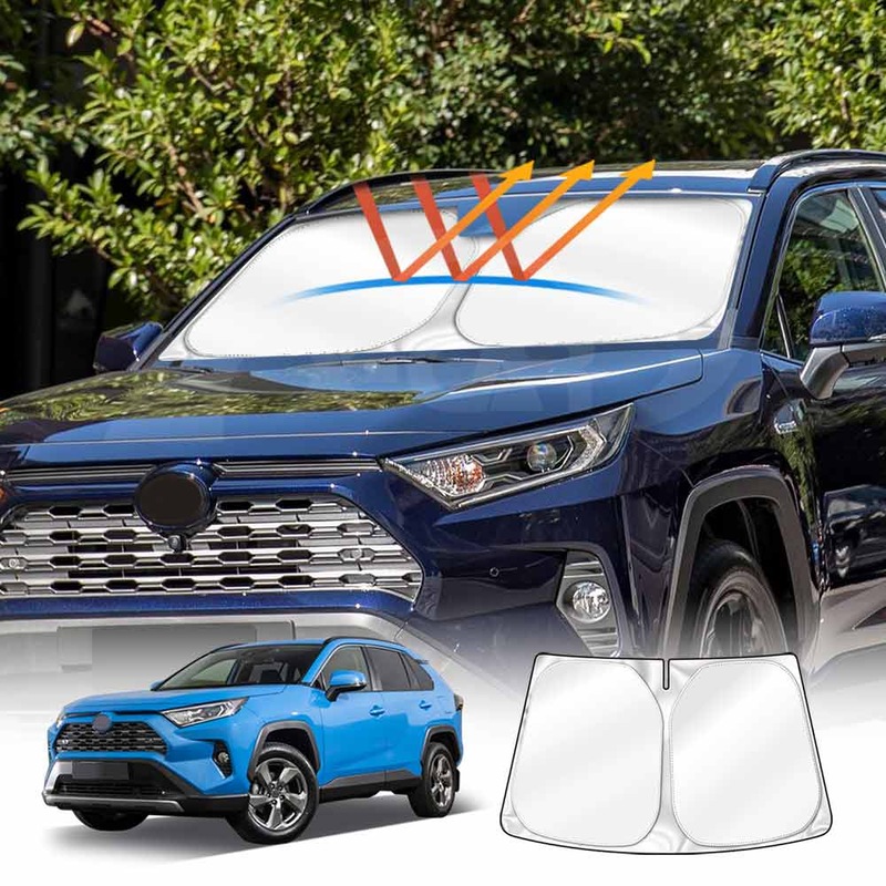 Buy Windshield Sun Shade for Toyota RAV4 20192023 Blocks UV Rays