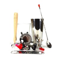 PurpleSpoilz 10 Piece Boston Shaker Set With A Free Bar Blade