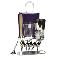 PurpleSpoilz 10 Piece Boston Shaker Set With A Free Bar Blade Ss