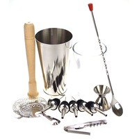PurpleSpoilz 10 Piece Boston Shaker Set With A Free Waiters Friend Ss