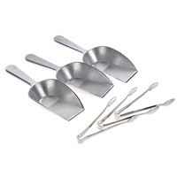 Trenton 6 Pack Lolly Bar Pack - 3 Sugar Tongs - 3 Flat Scoops