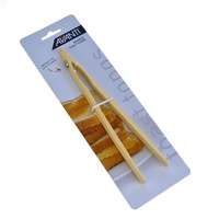 Avanti Bamboo Toast Tongs With Magnet Tong Clip Kitchen Utensil Gadget