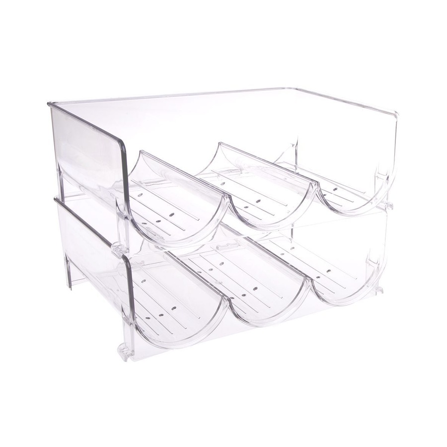 Bartender 6 Bottle 2-Tier Clear Wine Rack