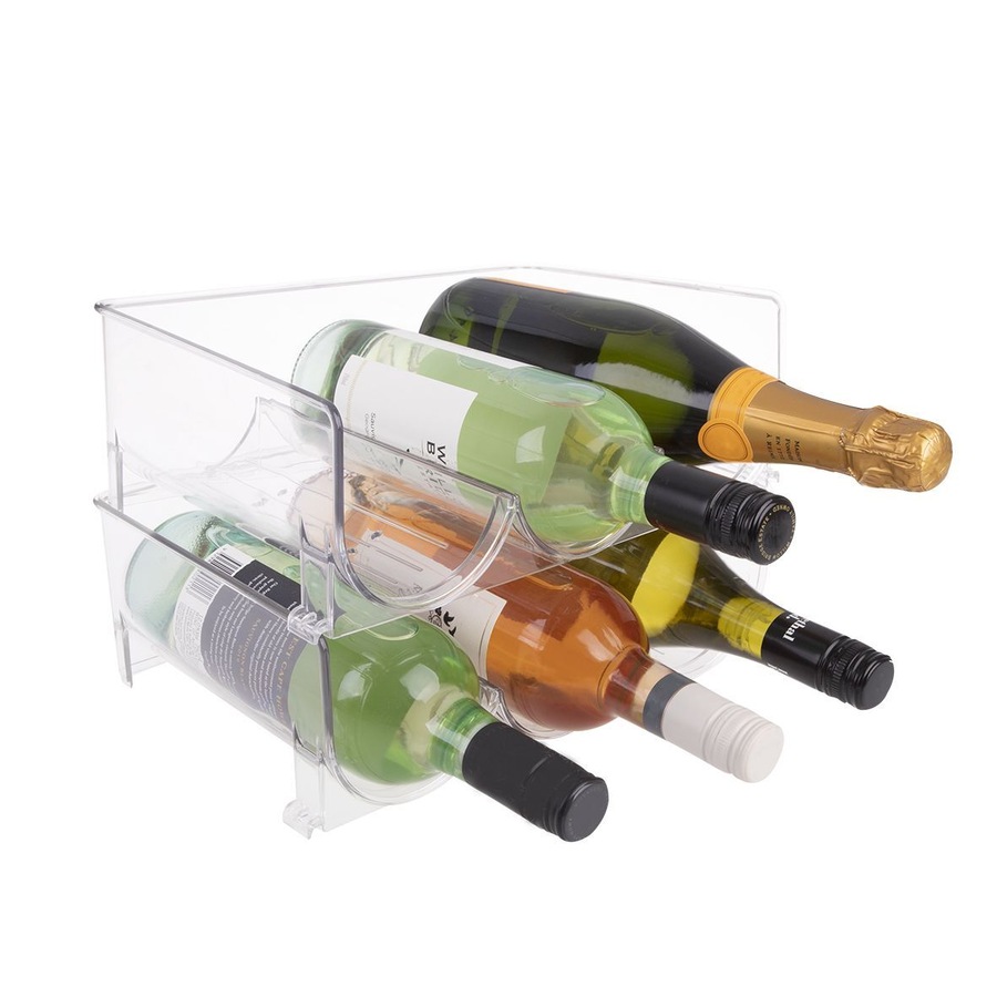 Bartender 6 Bottle 2-Tier Clear Wine Rack