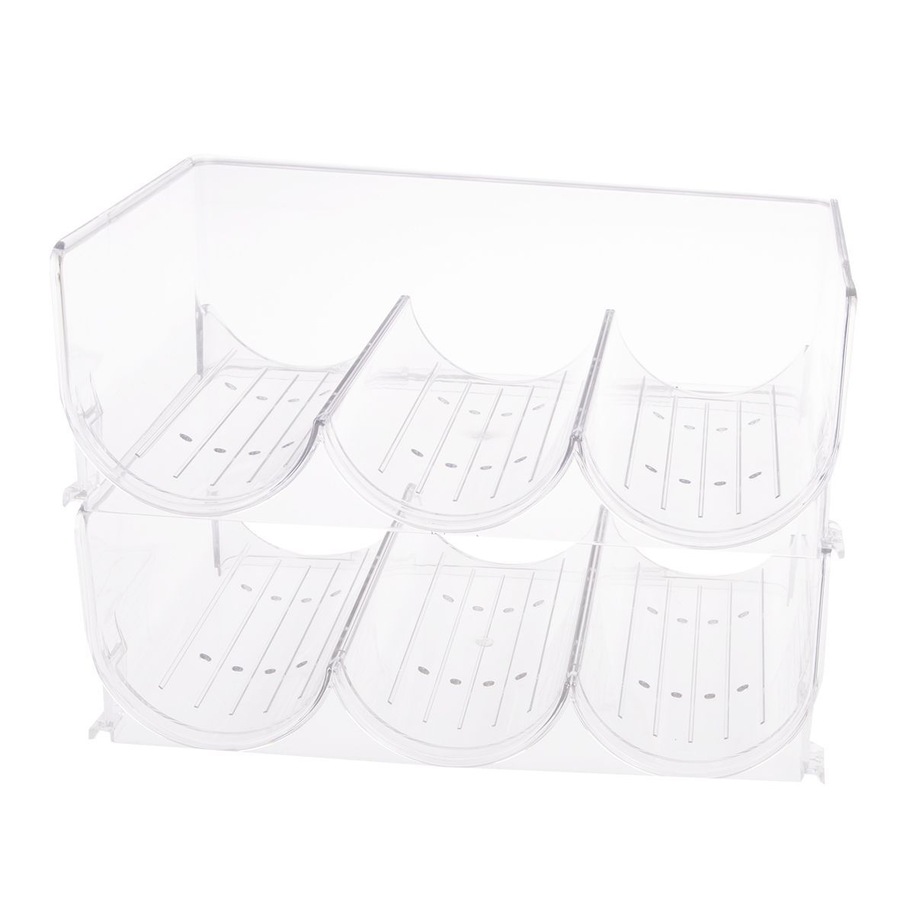 Bartender 6 Bottle 2-Tier Clear Wine Rack