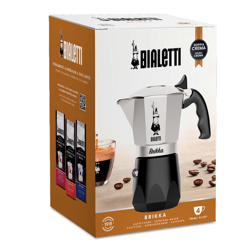 BIALETTI BRIKKA 4 CUP ESPRESSO COFFEE MAKER Buy Espresso &