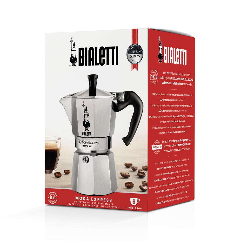 Bialetti Moka 6 Cup Espresso Maker Percolator