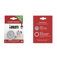 Bialetti Silicone Ring Gasket + Filter Plate For Aluminium Coffee Percolator