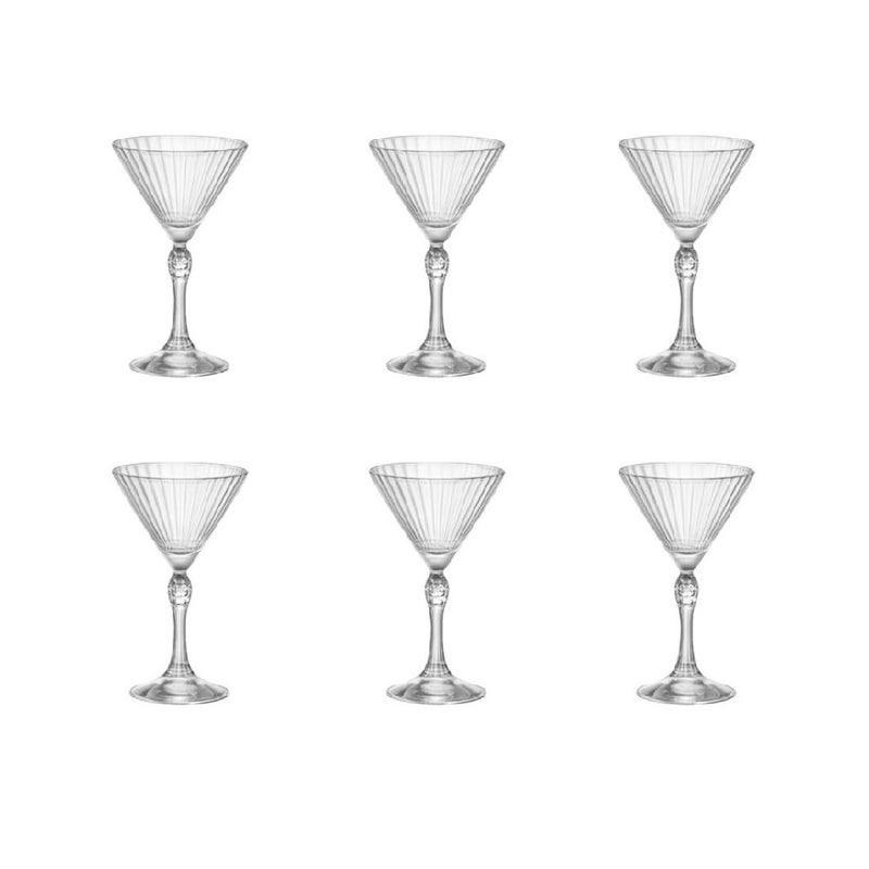 NEW BORMIOLI ROCCO AMERICA 20s 155ml SMALL MARTINI GLASSES SET 6