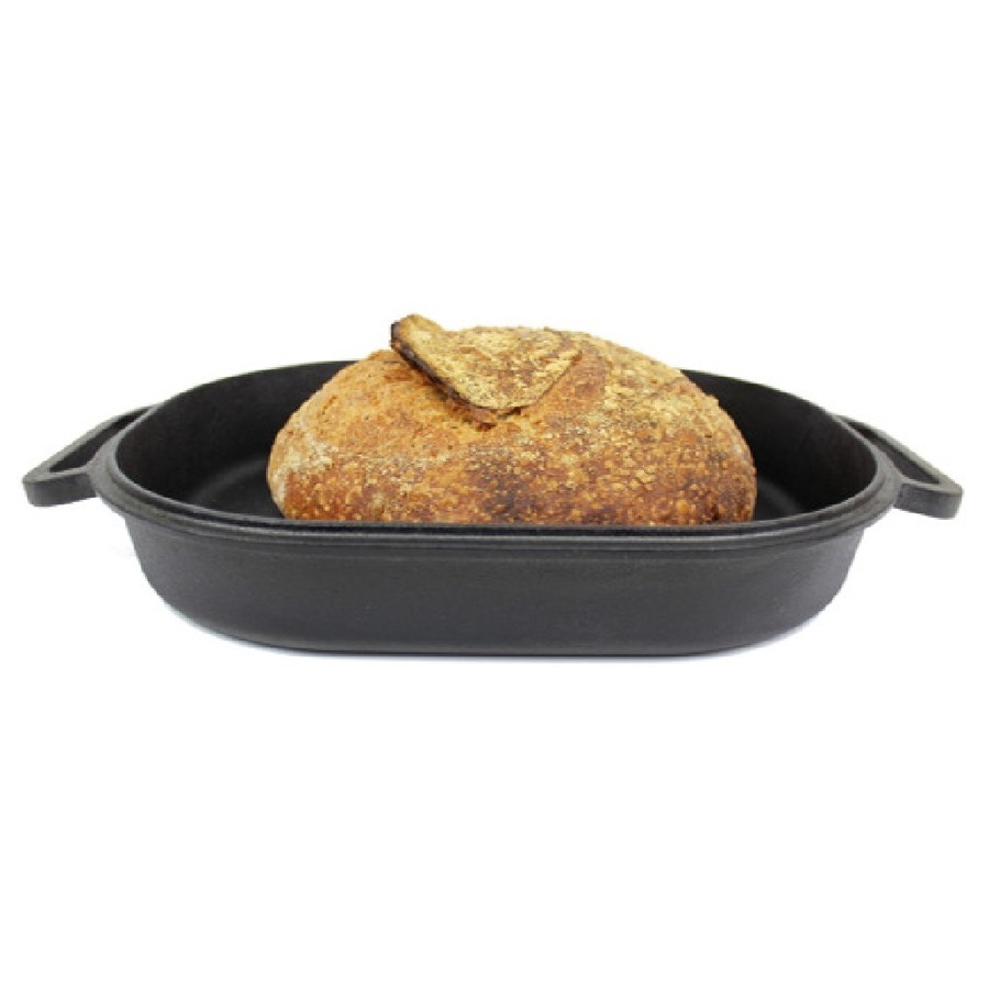 Brunswick Bakers Pre-seasoned Cast Iron Bread Baking Pan 39x 26cm