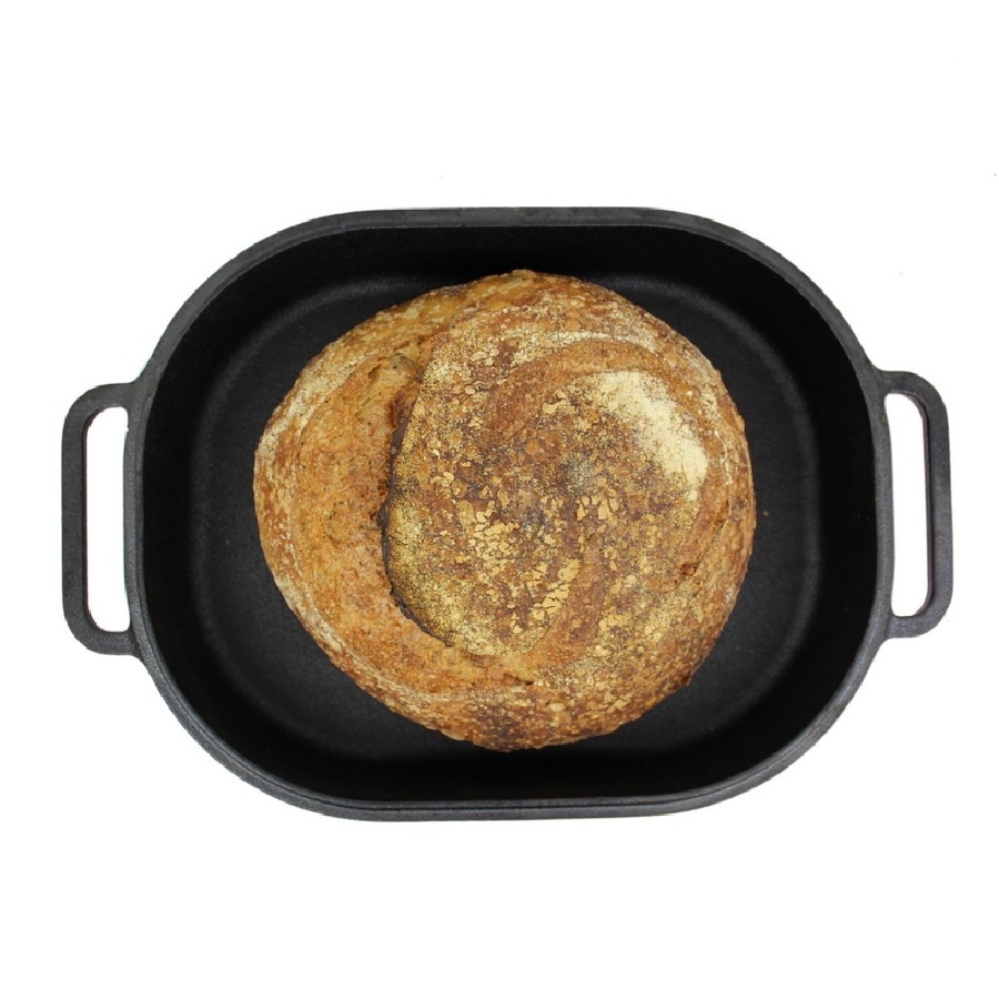 Brunswick Bakers Pre-seasoned Cast Iron Bread Baking Pan 39x 26cm