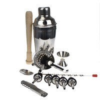 PurpleSpoilz Deluxe 10 Piece Cocktail Shaker Set - With Free Waiters Friend