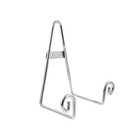 Entree Scroll Plate Stand - Chrome Large