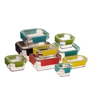 Glasslock 9 Piece Tempered Glass Food Container Premium Oven Safe Set