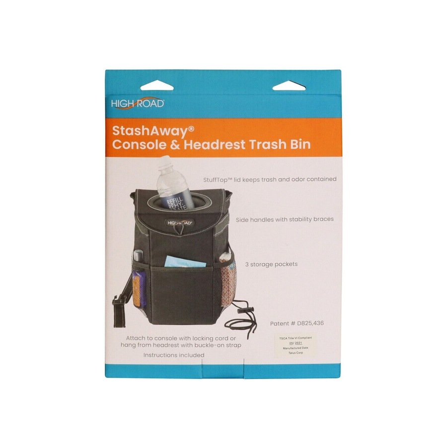 High Road StashAway Console & Headrest Trash Bin
