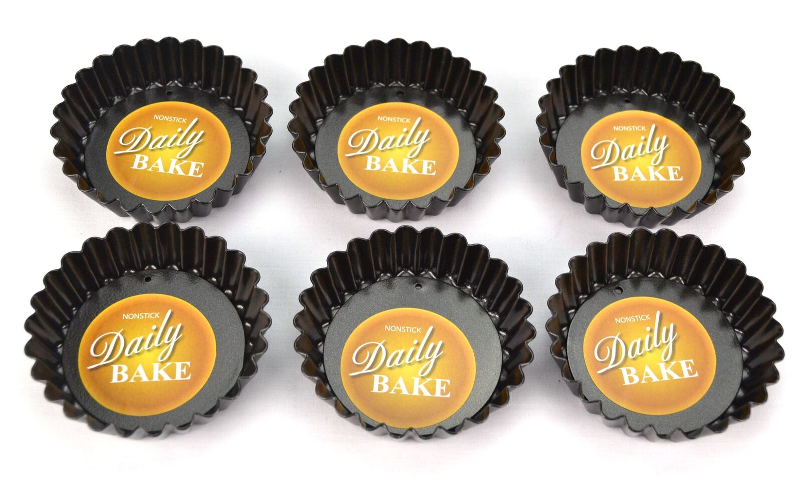 Daily Bake Mini-Quiche Pan With Loose Base 7.5cm x 2cm - Set of 6