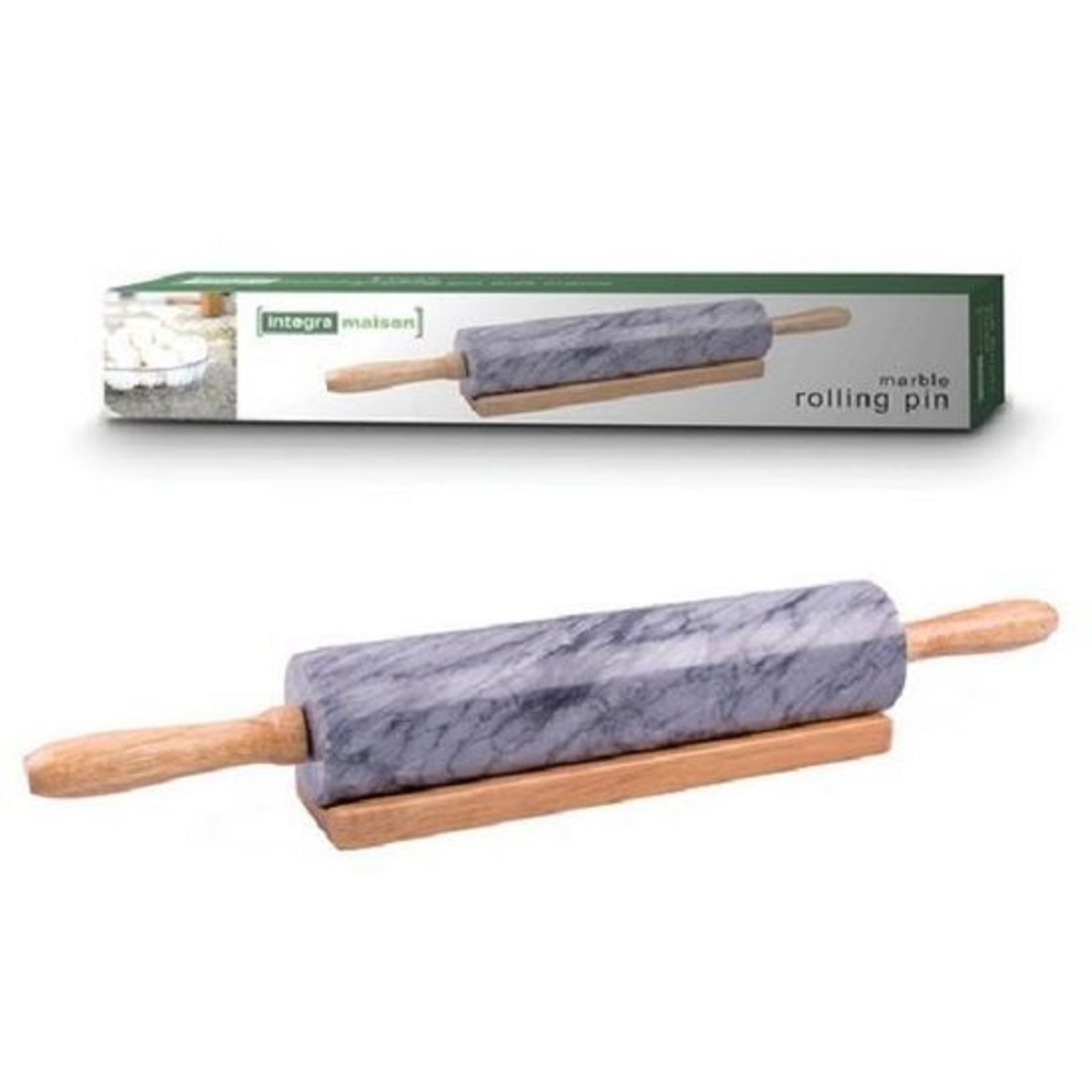 Integra Maison Marble Rolling Pin With Cradle