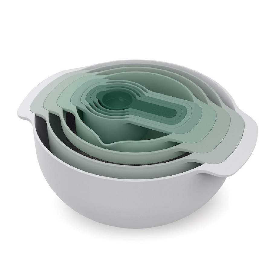 Joseph Joseph Nest 9 Plus Set Measuring Cups Spoons Bowl Set Sage
