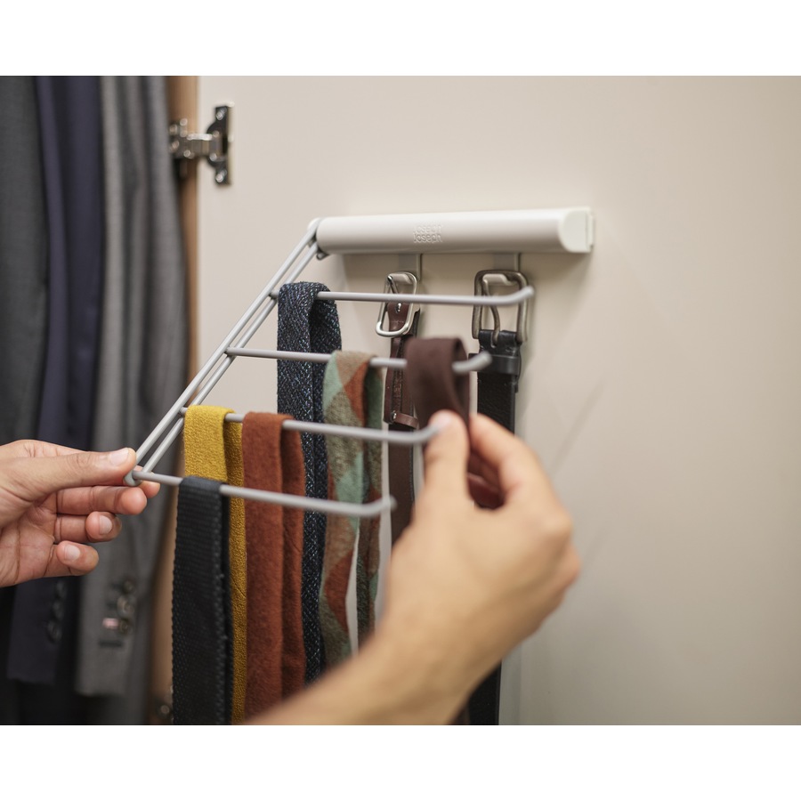 Joseph Joseph Orderly Ecru Belt Tie & Scarf Hanging Rail