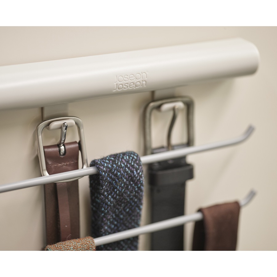 Joseph Joseph Orderly Ecru Belt Tie & Scarf Hanging Rail