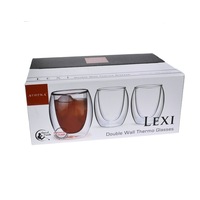 Lexi Lexi 300ml Dual Double Wall Espresso Cups - Set of 6