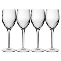 Luigi Bormioli Set 4 Canaletto White Wine Glasses 250ml