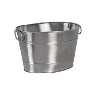 Moda Oval Beverage Tub Matte Stainless Steel 36 x 22 x 27cm