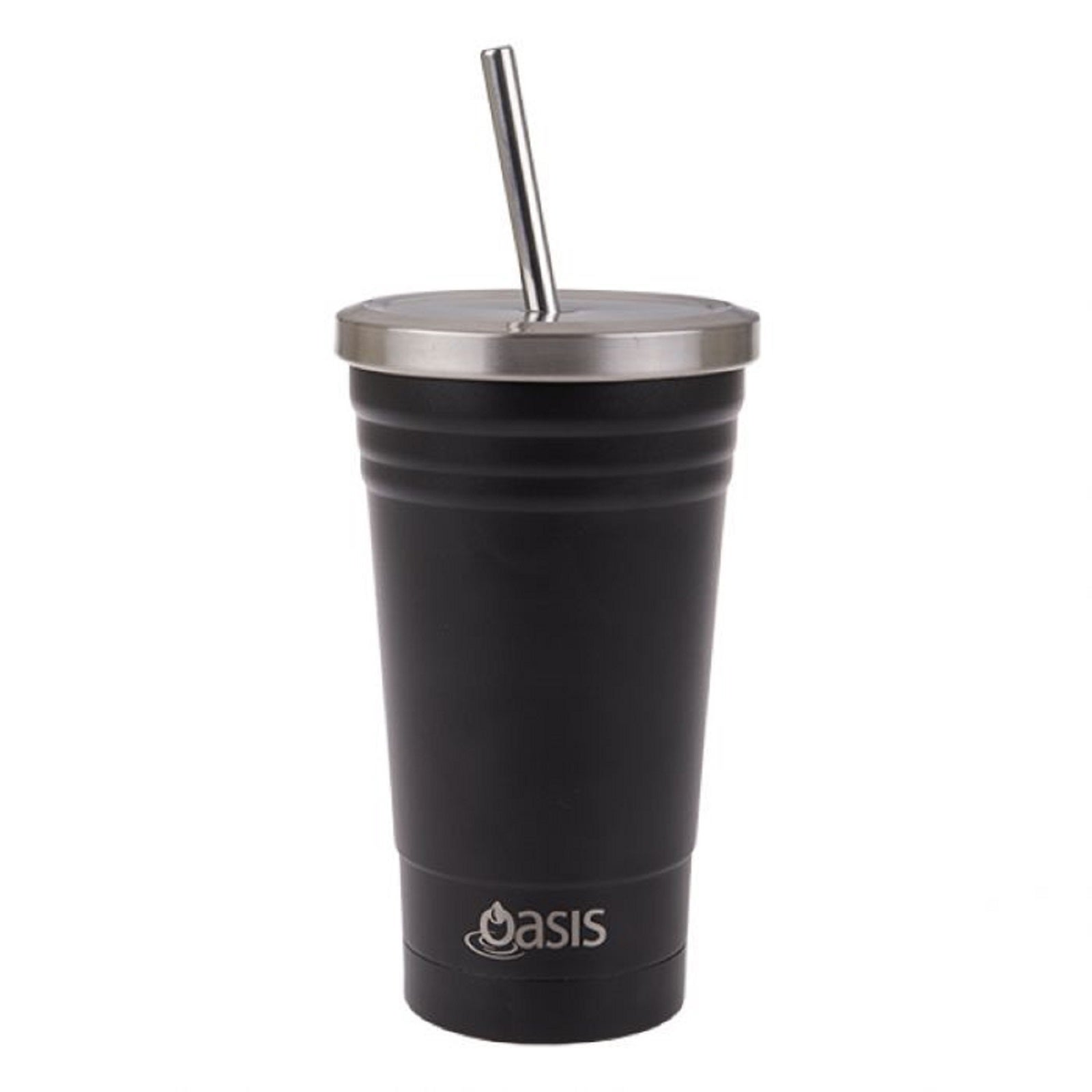 Oasis 500ml Stainless Steel Smoothie Tumbler with Straw