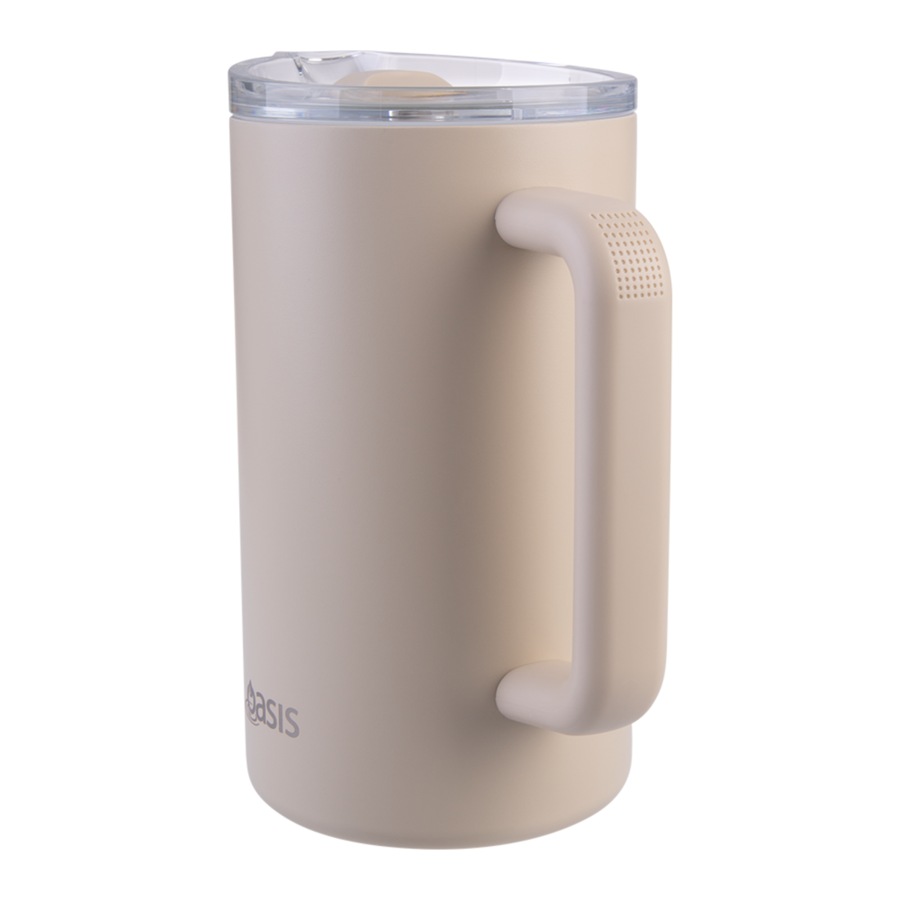 Oasis Ceramic Lined Stainless Steel Insulated Water Pitcher 1.5L - Oat