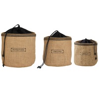 Pantry Hessian Preserving Bag Set - Potato Garlic & Onion