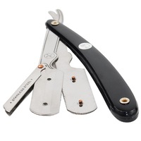 Parker R33 Black Cut Throat Shaving Razor Stainless Steel
