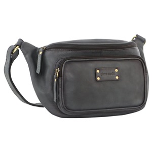 Pierre Cardin Leather Sling Bag - Black