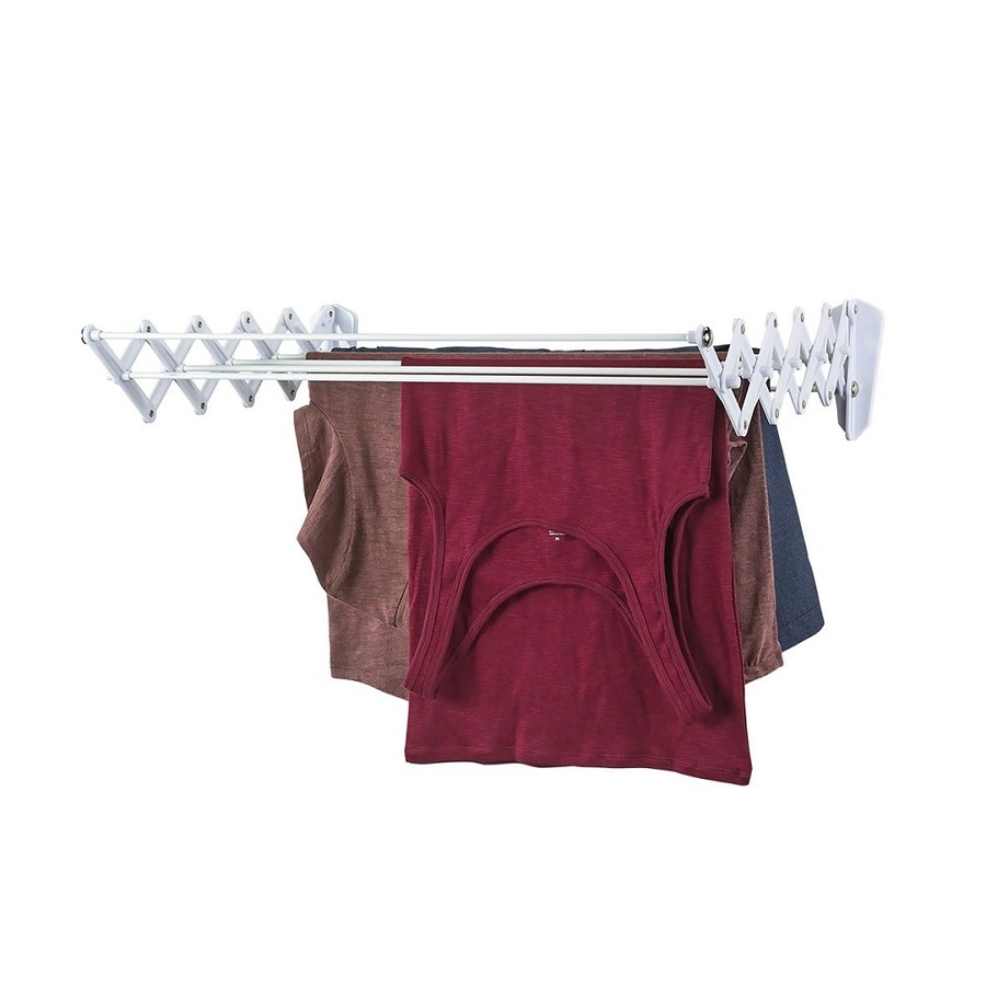 Buy Polder Wall Mount Retractable Accordian Drying Rack - Everyday ...