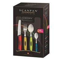Scanpan Soft Touch Spectrum 24 Piece Cutlery Set - Coloured