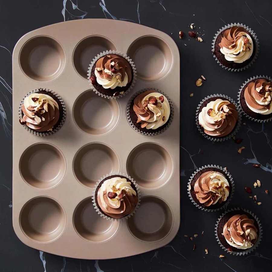 Stanley Rogers Ceramabake Non-Stick Ceramic 12 Cup Muffin Pan