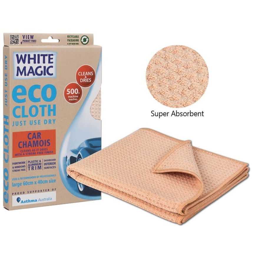 White Magic Eco Cloth Microfibre Car Chamois 60 x 40cm