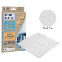White Magic Eco Cloth Microfibre Glass & Window Cleaning Cloth 32 x 32cm.