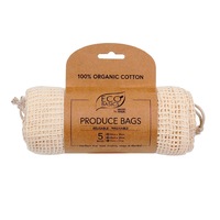White Magic Reusable Cotton Produce Bags Set of 5