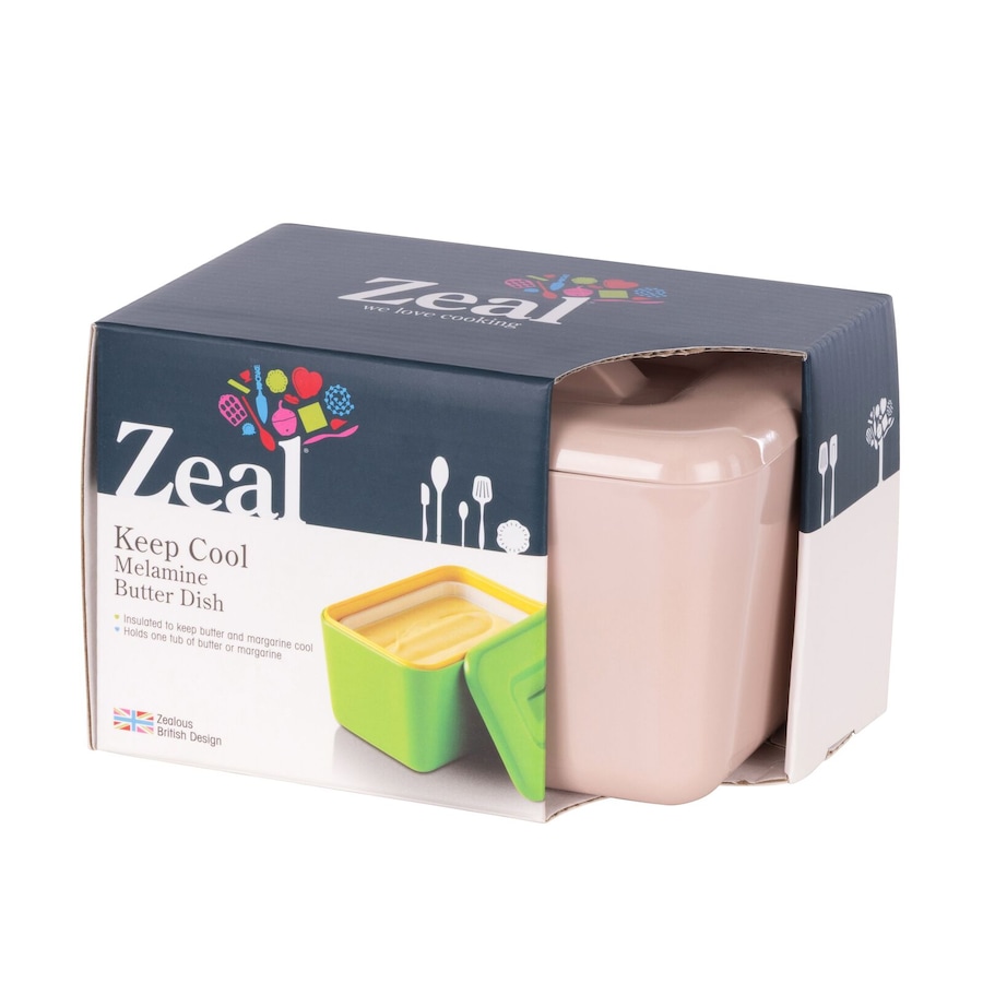 Zeal Keep Cool Melamine Butter Dish - Pink