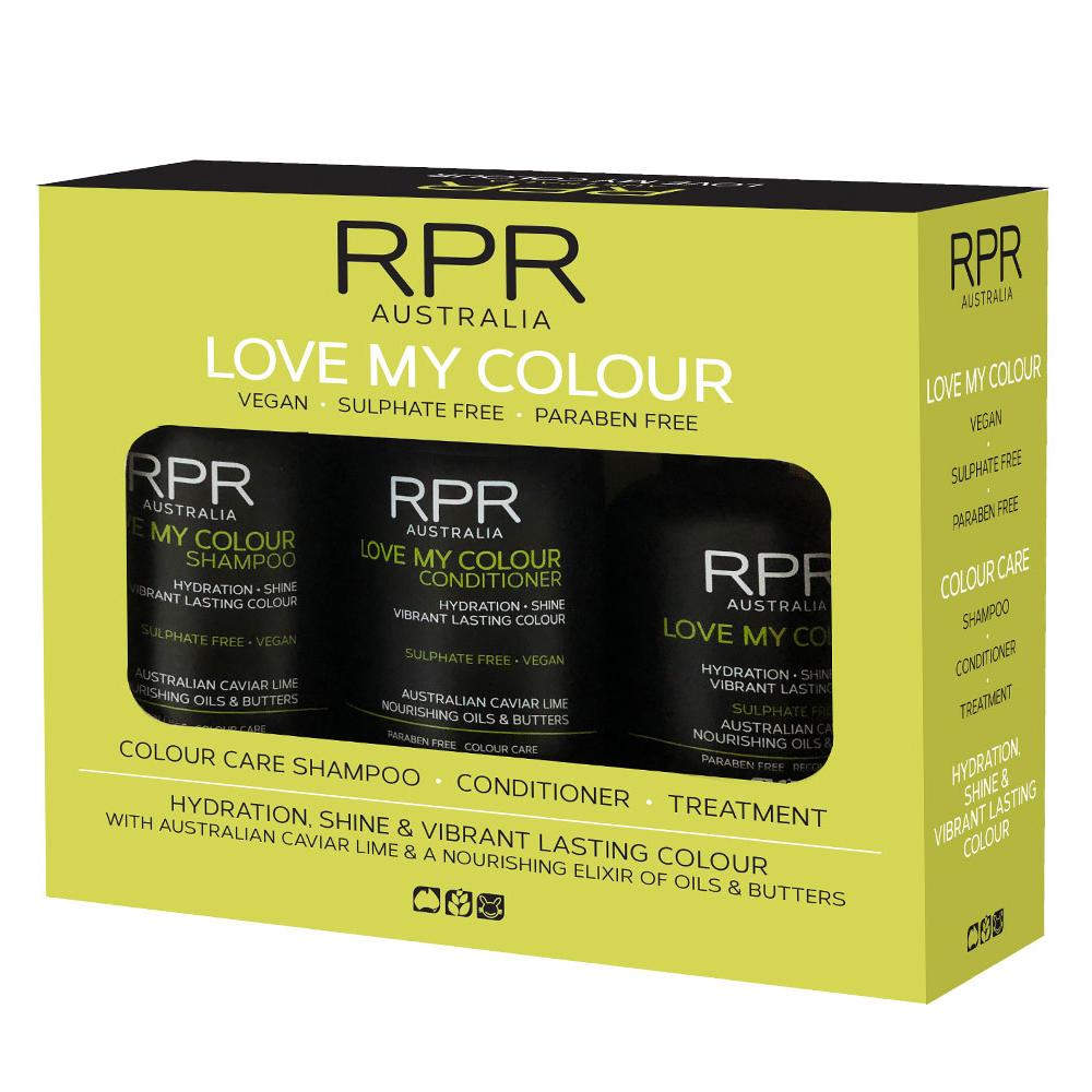 RPR Love My Colour 3 Pack Shampoo Conditioner Mask Vegan No Sulphates Parabens