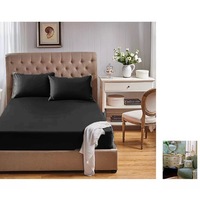 1000TC Egyptian Cotton 3pc Fitted Sheet + Pillowcases Set